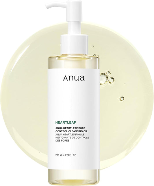 Heartleaf Pore Control Cleansing Oil, Oil Cleanser for Face, Makeup Blackhead Remover, Korean Skin Care 6.76 Fl Oz(200Ml) (Original)